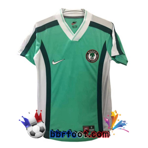 1998 Nigeria Domicile Retro Maillot de Foot Vert