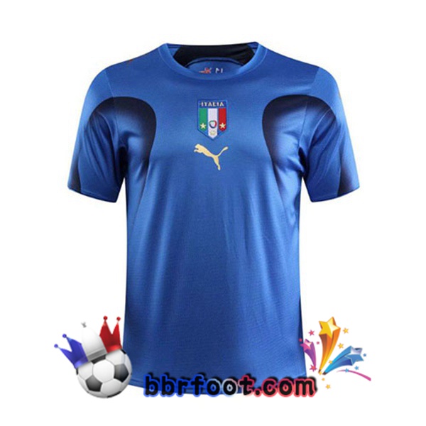 2006 Coupe du monde Champion Italie Domicile Retro Maillot de Foot Bleu