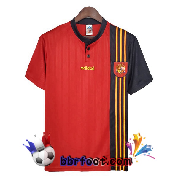 1996 Espagne Domicile Retro Maillot de Foot Rouge