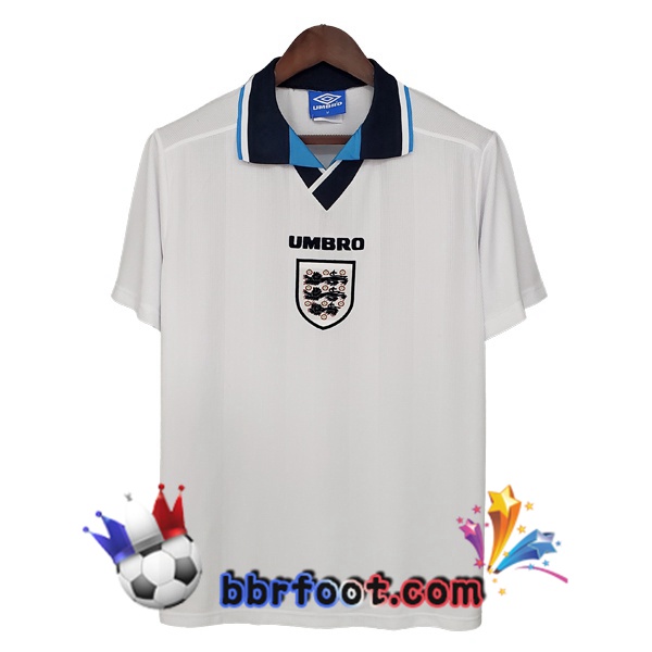 1996 Angleterre Domicile Retro Maillot de Foot Blanc