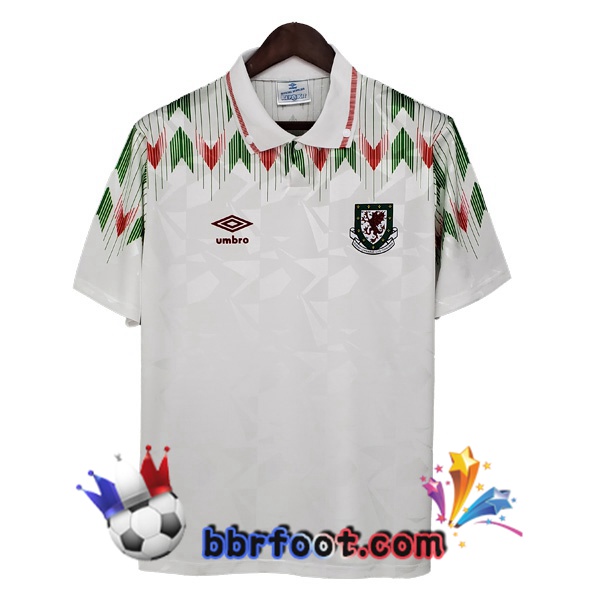 1990-1992 Pays de Galles Exterieur Retro Maillot de Foot Blanc