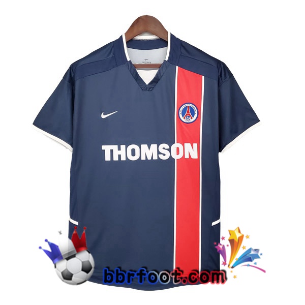 2002-2003 Paris PSG Domicile Retro Maillot de Foot Bleu Royal