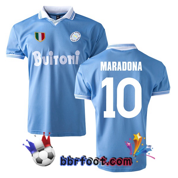 1986-1987 SSC Naples Domicile Retro Maillot de Foot MARADONA #10