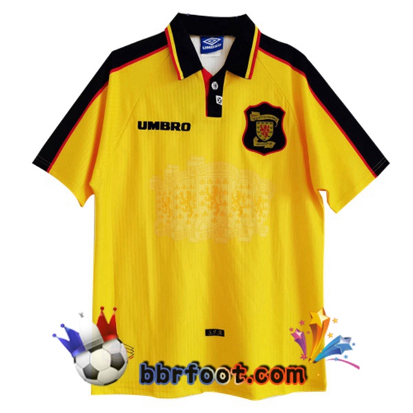 1998 Coupe du monde Écosse Exterieur Retro Maillot de Foot Jaune