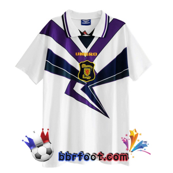 1996 Écosse Exterieur Retro Maillot de Foot Blanc