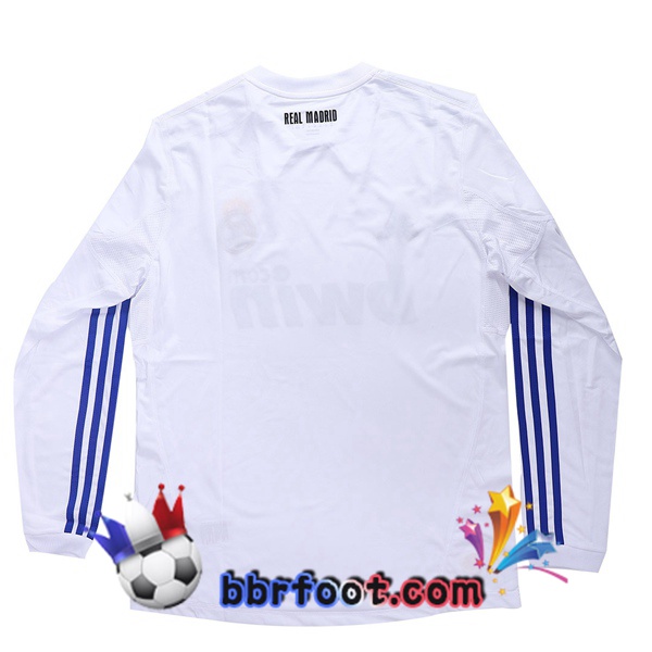 2010-2011 Real Madrid Domicile Retro Maillot de Foot Manche Longue Blanc