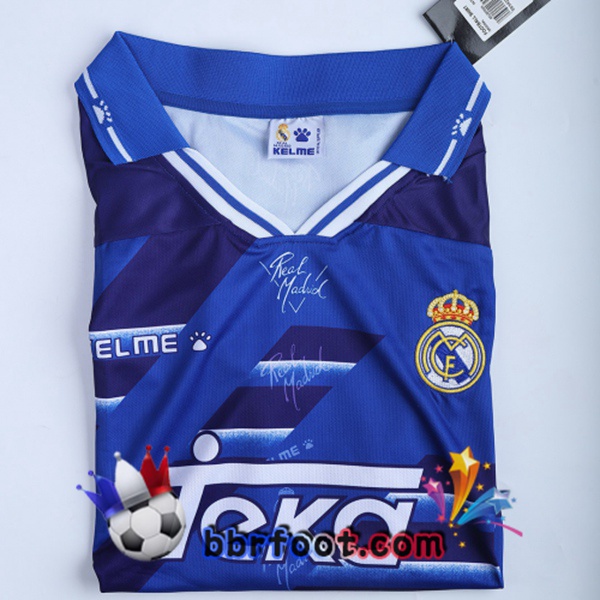 1994-1996 Real Madrid Exterieur Retro Maillot de Foot Bleu
