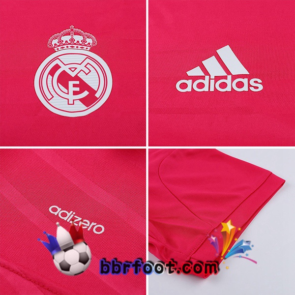 2014-2015 Real Madrid Exterieur Retro Maillot de Foot Manche Longue Rose