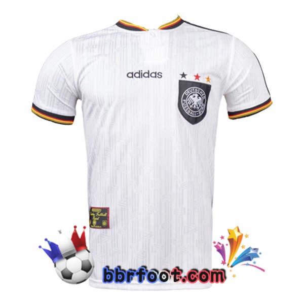 1996 Allemagne Domicile Retro Maillot de Foot Blanc