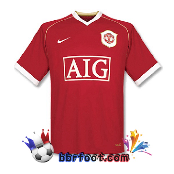 2006-2007 Manchester United Domicile Retro Maillot de Foot Rouge
