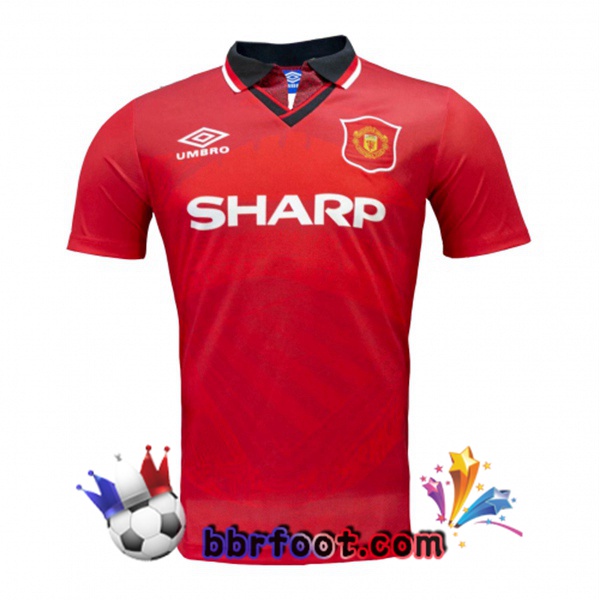 1994-1995 Manchester United Domicile Retro Maillot de Foot Rouge