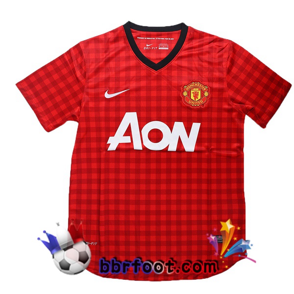 2012-2013 Manchester United Domicile Retro Maillot de Foot Rouge