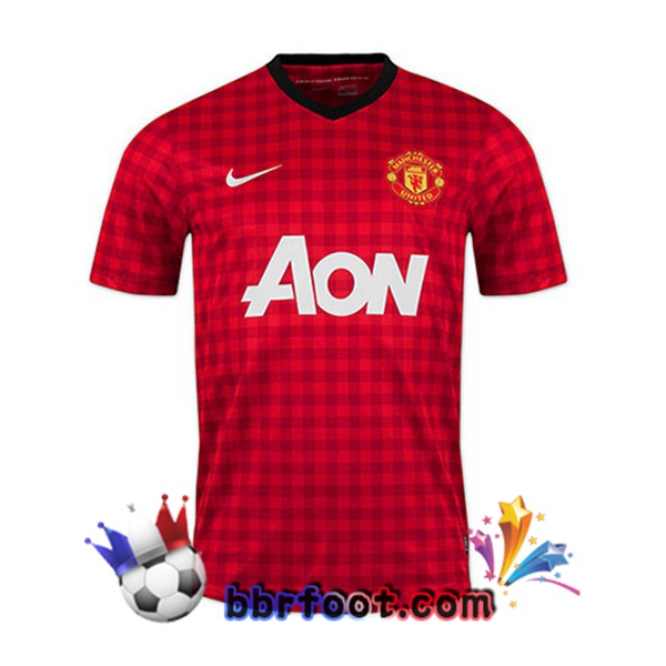 2012-2013 Manchester United Domicile Retro Maillot de Foot Rouge