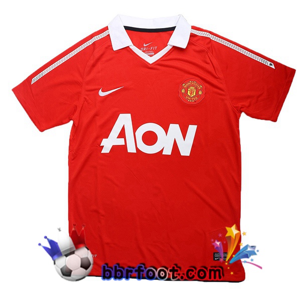 2010-2011 Manchester United Domicile Retro Maillot de Foot Rouge