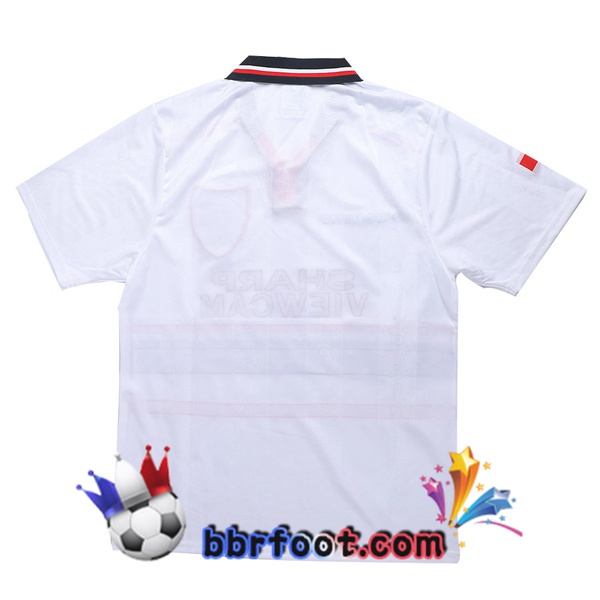 1998-1999 Manchester United Exterieur Retro Maillot de Foot Blanc