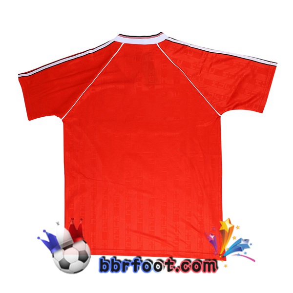 1988-1990 Manchester United Domicile Retro Maillot de Foot Rouge