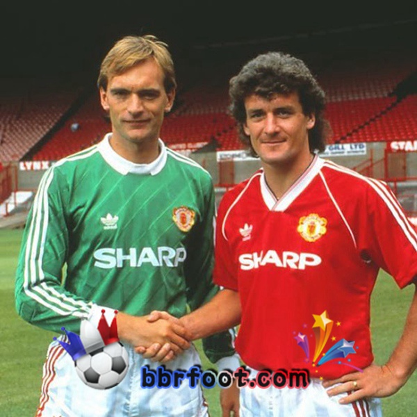 1988-1990 Manchester United Domicile Retro Maillot de Foot Rouge