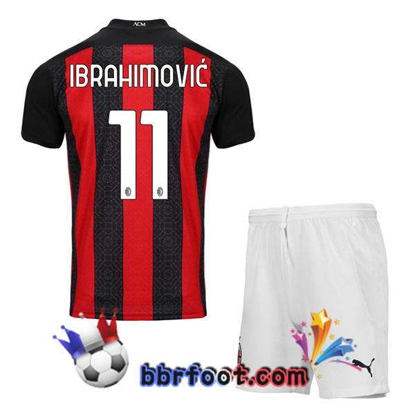 Maillot Foot AC Milan (IBRAHIMOVIĆ 11) Enfant Domicile 20/21