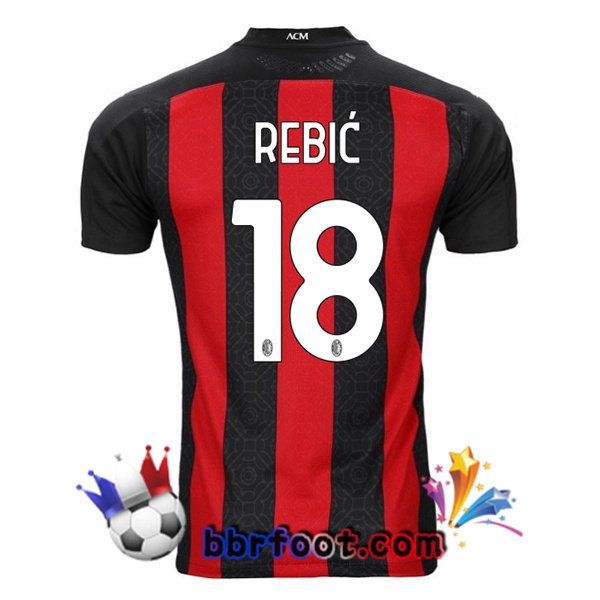 Maillot Foot AC Milan (REBIĆ 18) Domicile 20/21