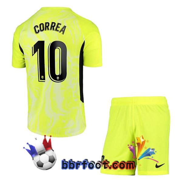 Maillot Foot Atletico Madrid (CORREA 10) Enfant Third 20/21