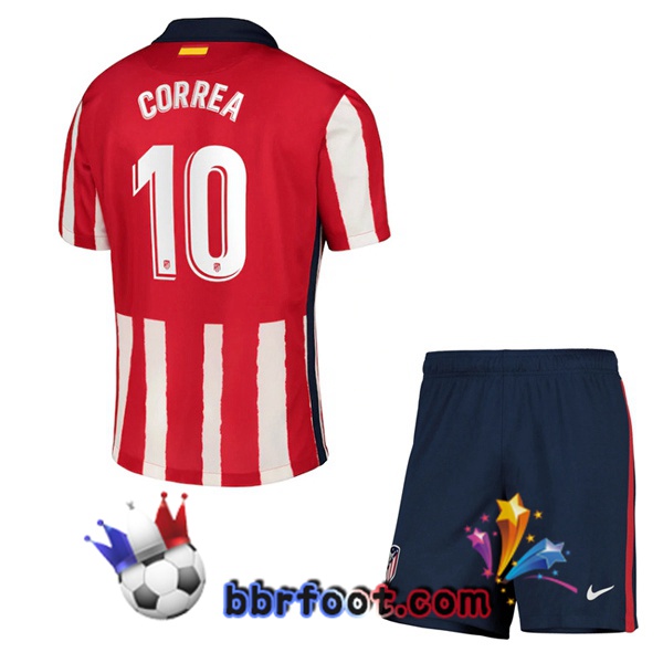 Maillot Foot Atletico Madrid (CORREA 10) Enfants Domicile 20/21