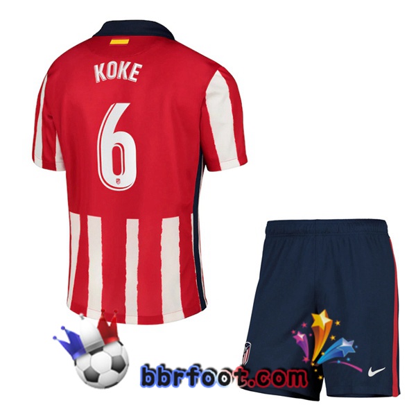 Maillot Foot Atletico Madrid (KOKE 6) Enfants Domicile 20/21