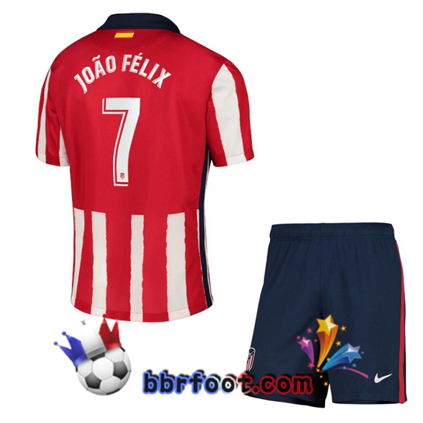 Maillot Foot Atletico Madrid (JOAO FELIX 7) Enfants Domicile 20/21