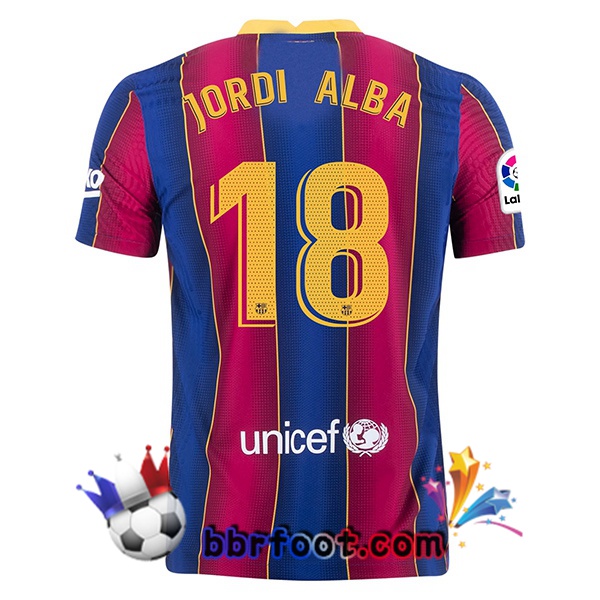 Maillot Foot FC Barcelone (JORDI ALBA 18) Domicile 20/21