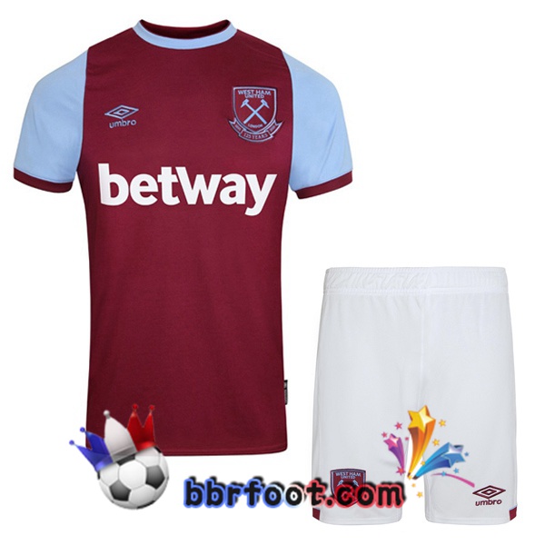 Maillot de Foot West Ham Enfants Domicile 2020/2021