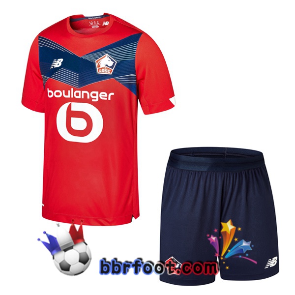 Maillot de Foot Lille OSC Enfants Domicile 2020/2021