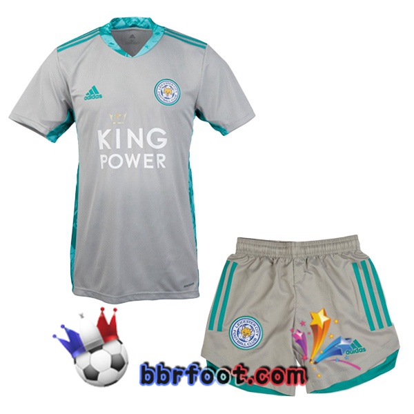 Maillot de Foot Leicester City Enfants Gardien de but Gris 2020/2021
