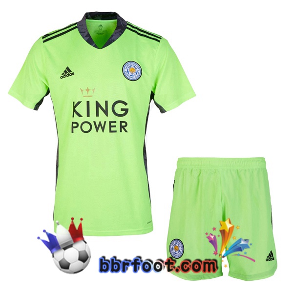 Maillot de Foot Leicester City Enfants Gardien de but Vert 2020/2021