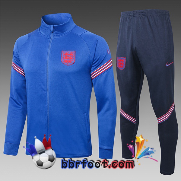 Veste Survetement Foot Angleterre Enfants Bleu 20/21