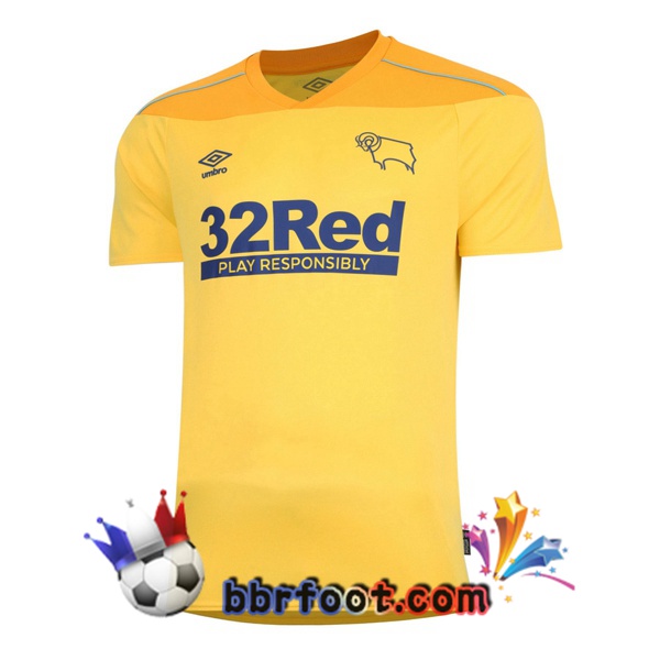 Maillot Foot Derby County FC Gardien de but Jaune 20/21