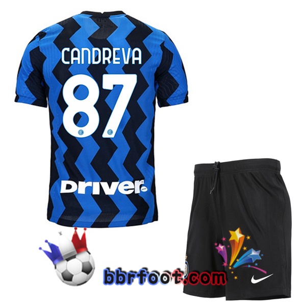 Maillot Foot Inter Milan (CANDREVA 87) Enfants Domicile 20/21
