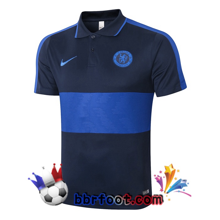 Polo Foot FC Chelsea + Pantalon Bleu Royal 20/21