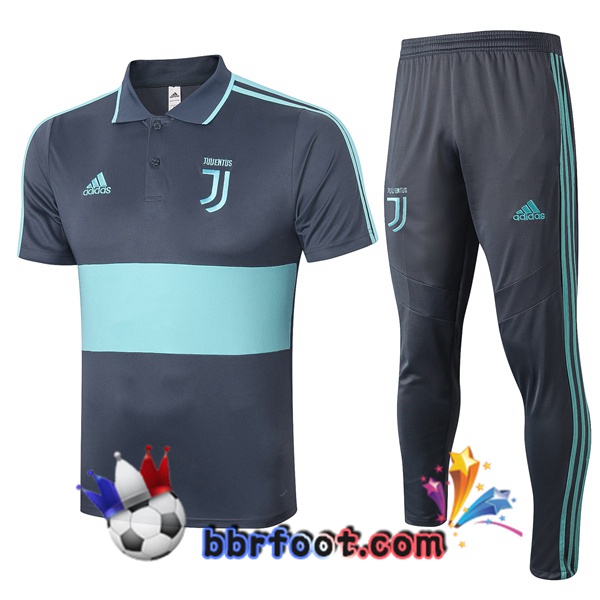 Polo Foot Juventus + Pantalon Gris Bleu 20/21 Polo Foot Juventus + Pantalon Gris Bleu 20/21