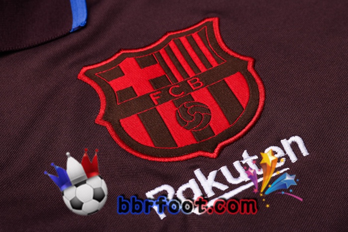 Polo Foot FC Barcelone + Pantalon Marron Bleu 20/21
