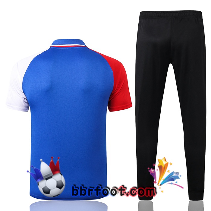 Polo Foot JORDAN Paris PSG + Pantalon Bleu Blanc Rouge 20/21