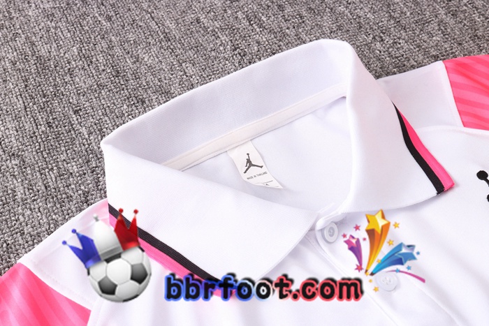 Polo Foot JORDAN Paris PSG + Pantalon Blanc Rose 20/21