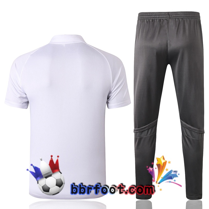 Polo Foot Real Madrid + Pantalon Blanc 20/21