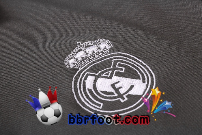 Polo Foot Real Madrid + Pantalon Gris Fonce 20/21