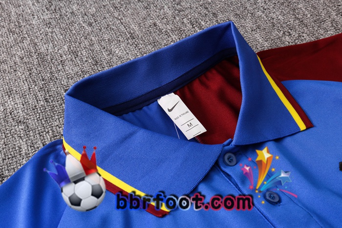 Polo Foot FC Barcelone + Pantalon Rouge Bleu 20/21