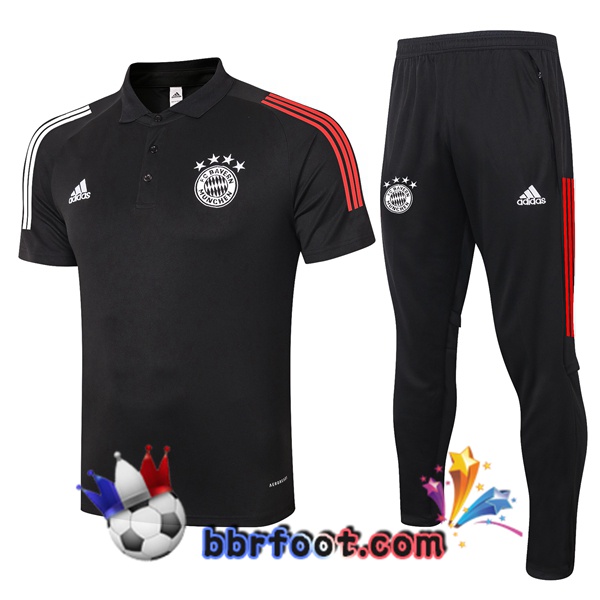 Polo Foot Bayern Munich + Pantalon Noir 20/21