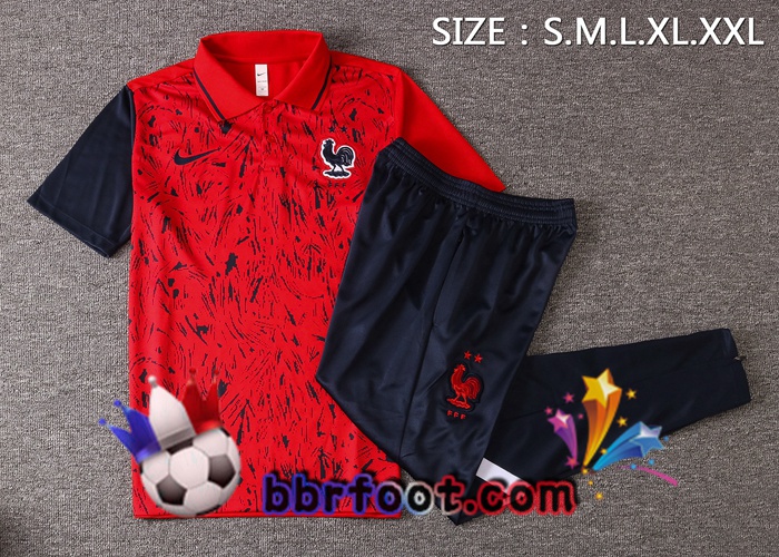 Polo Foot France + Pantalon Rouge 20/21