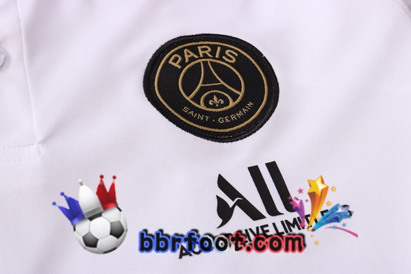 Polo Foot Polo JORDAN Paris PSG + Pantalon Blanc 20/21