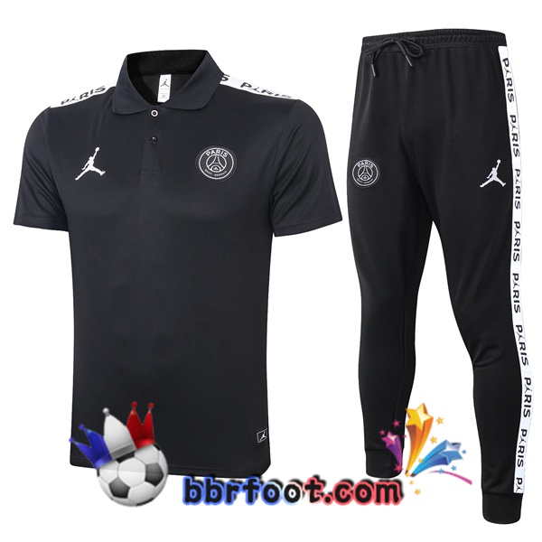 Polo Foot Paris PSG Jordan + Pantalon Noir 20/21