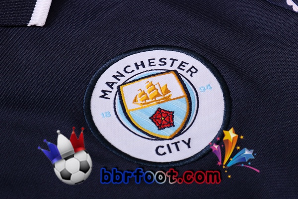 Polo Foot Manchester City + Pantalon Bleu Royal 20/21