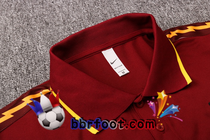 Polo Foot AS Roma + Pantalon Rouge Fonce 20/21