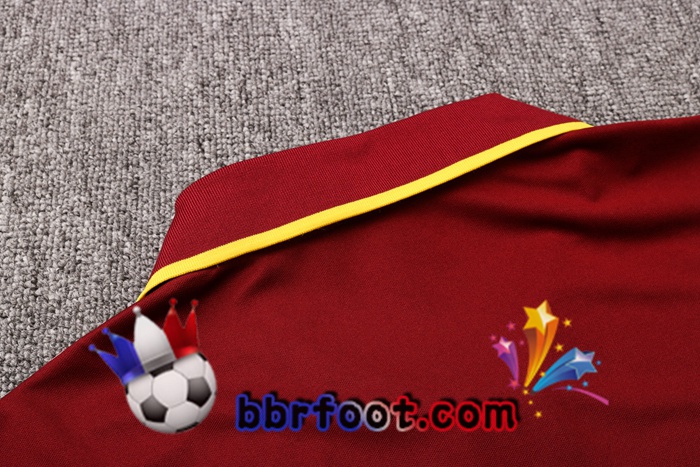 Polo Foot AS Roma + Pantalon Rouge Fonce 20/21